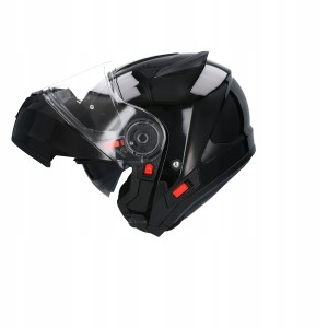 Kask szczękowy SHIRO SH-508 czarny połysk