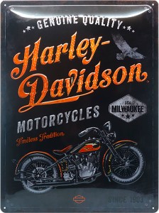 Blaszany szyld motocyklowy 3D Harley Davidson 