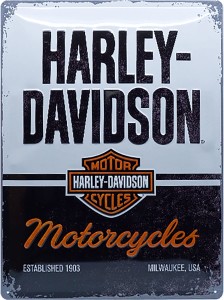 Blaszany szyld motocyklowy 3D Harley Davidson 