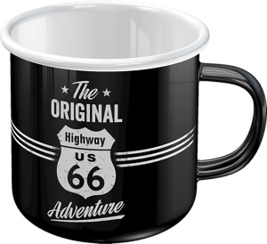 Kubek motocyklowy emaliowany Route 66