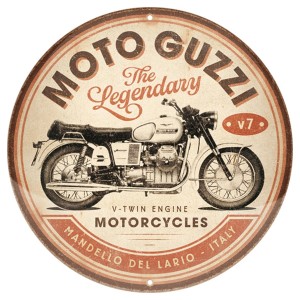 Szyld motocyklowy Moto-Guzzi okrągły