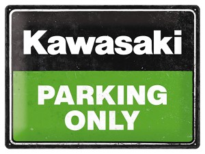 Szyld motocyklowy Kawasaki Parking Only