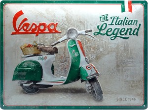 Szyld blaszany Vespa legend