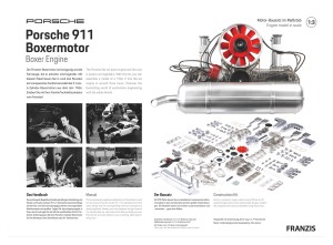 Model silnika Porsche 911 BOXER do składania